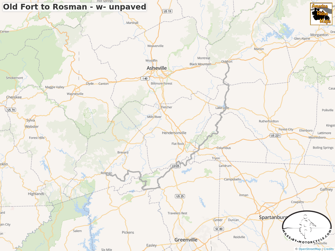 Old Fort to Rosman - w- unpaved