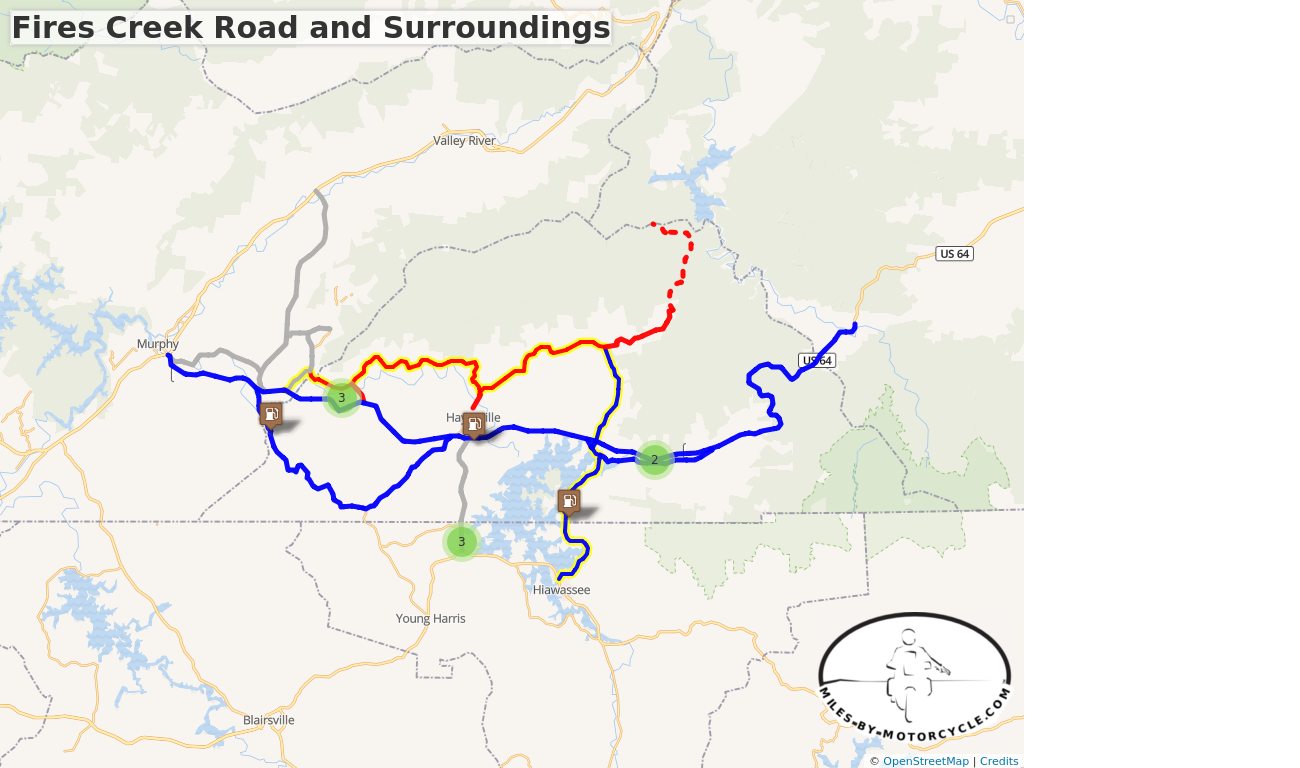 Fires Creek Road and Surroundings
