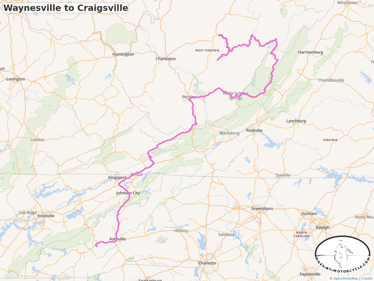 Waynesville to Craigsville