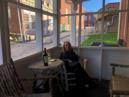 The porch at The Old Jail