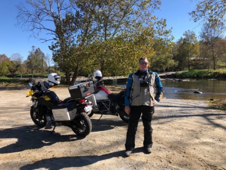 Parked near the low water bridge
