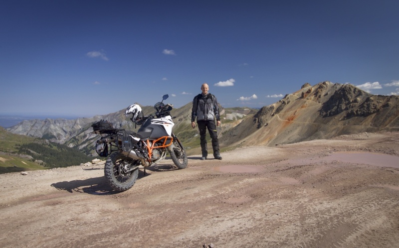 Ash Brooks atop Engineer Pass on the Alpine Loop