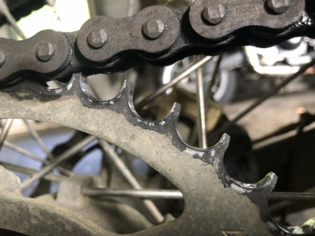 Sprocket wear at 11,600 miles