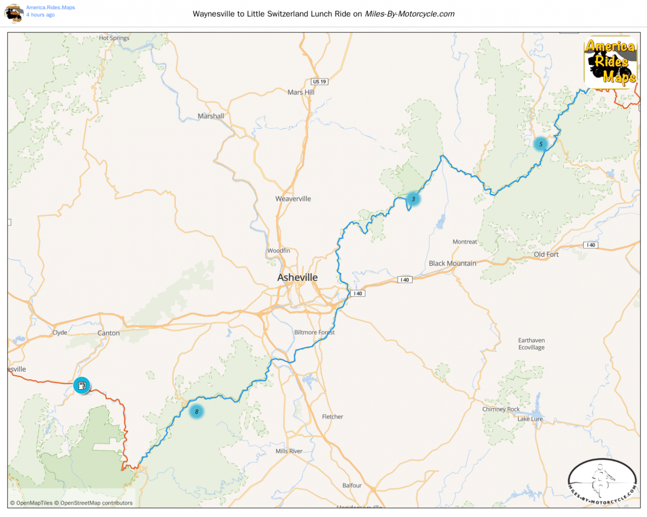 Waynesville to Little Switzerland Lunch Ride