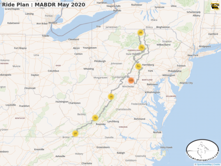 Ride Plan : MABDR May 2020
