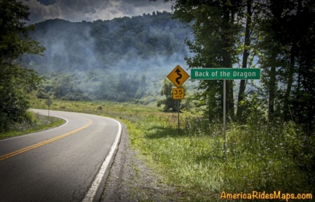 Back of the Dragon Sign near Tazwell
