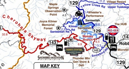 Map Detail - gas, food, stops, etc.