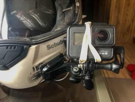 Using Rubber Bands to Mount the Microphone Adapter