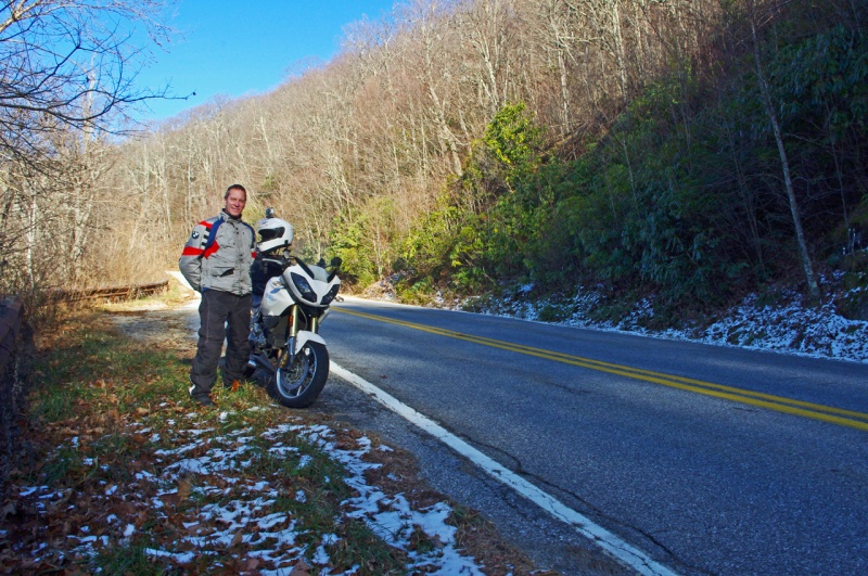 Wayne rides in the winter