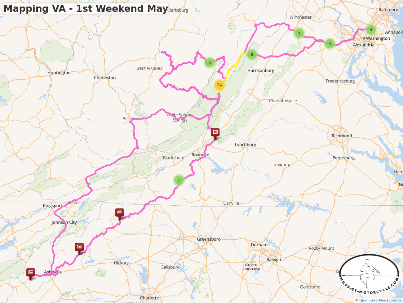 Mapping VA - 1st Weekend May