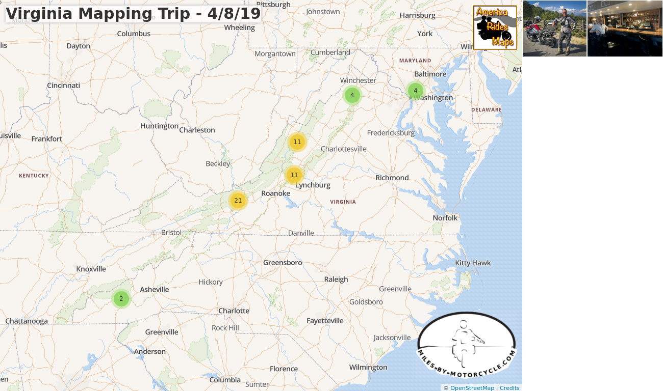 Virginia Mapping Trip - 4/8/19