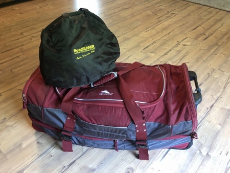 One bag, Helmet to carry on