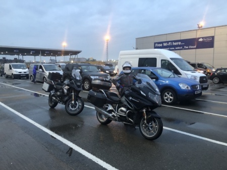 Waiting to board the ferry