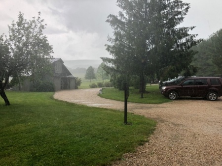 Big rain at Ft Lewis, VA