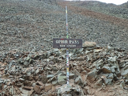 Ophir Pass 11789 Feet (or should that be O'Fear Pass?)