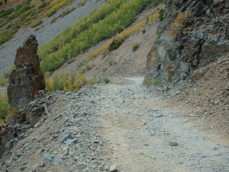 A slightly level spot.