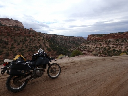 DR650SE in a Utah Canyon near Moab
