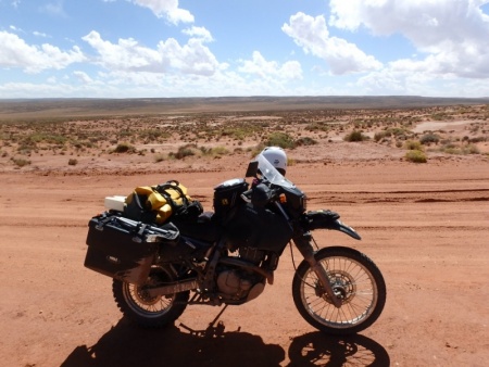 Suzuki DR650SE in the desert