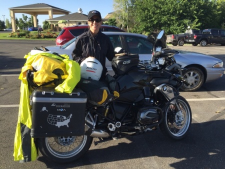 Jean with her R1200GS