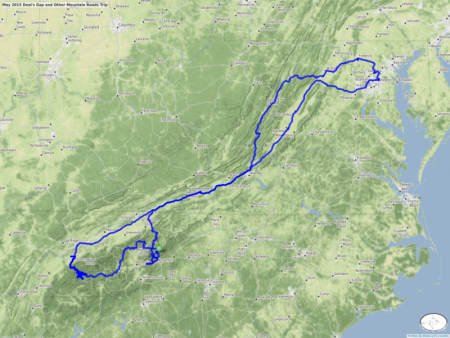 May 2015 Deal's Gap and Other Mountain Roads Trip