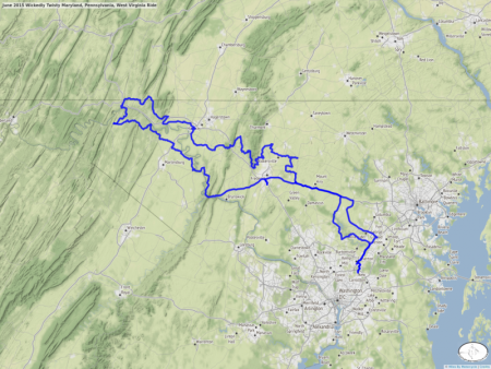 June 2015 Wickedly Twisty Maryland, Pennsylvania, West Virginia Ride