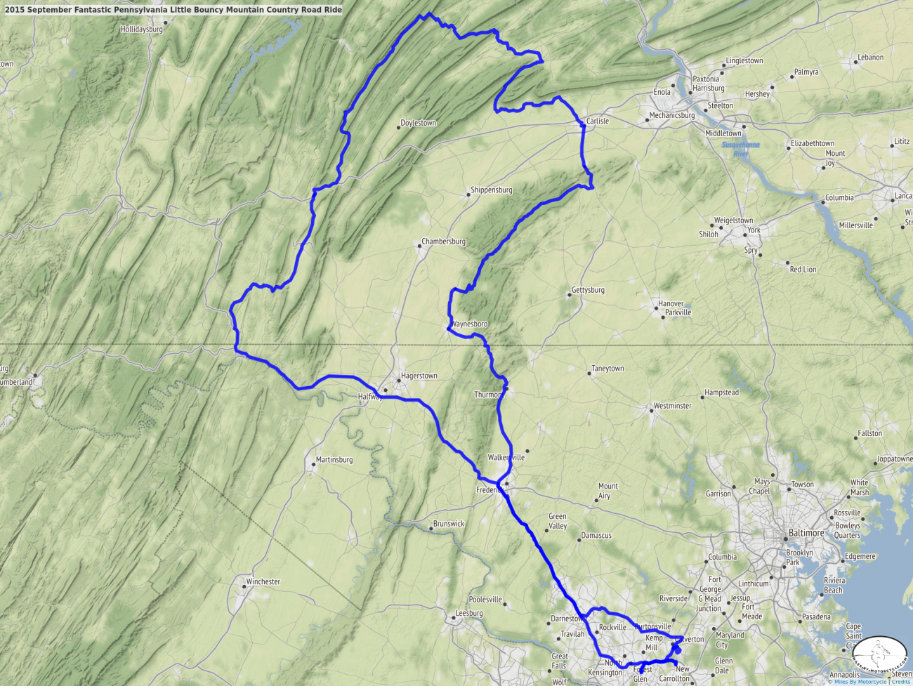 2015 September Fantastic Pennsylvania  Little Bouncy Mountain Country Road Ride 