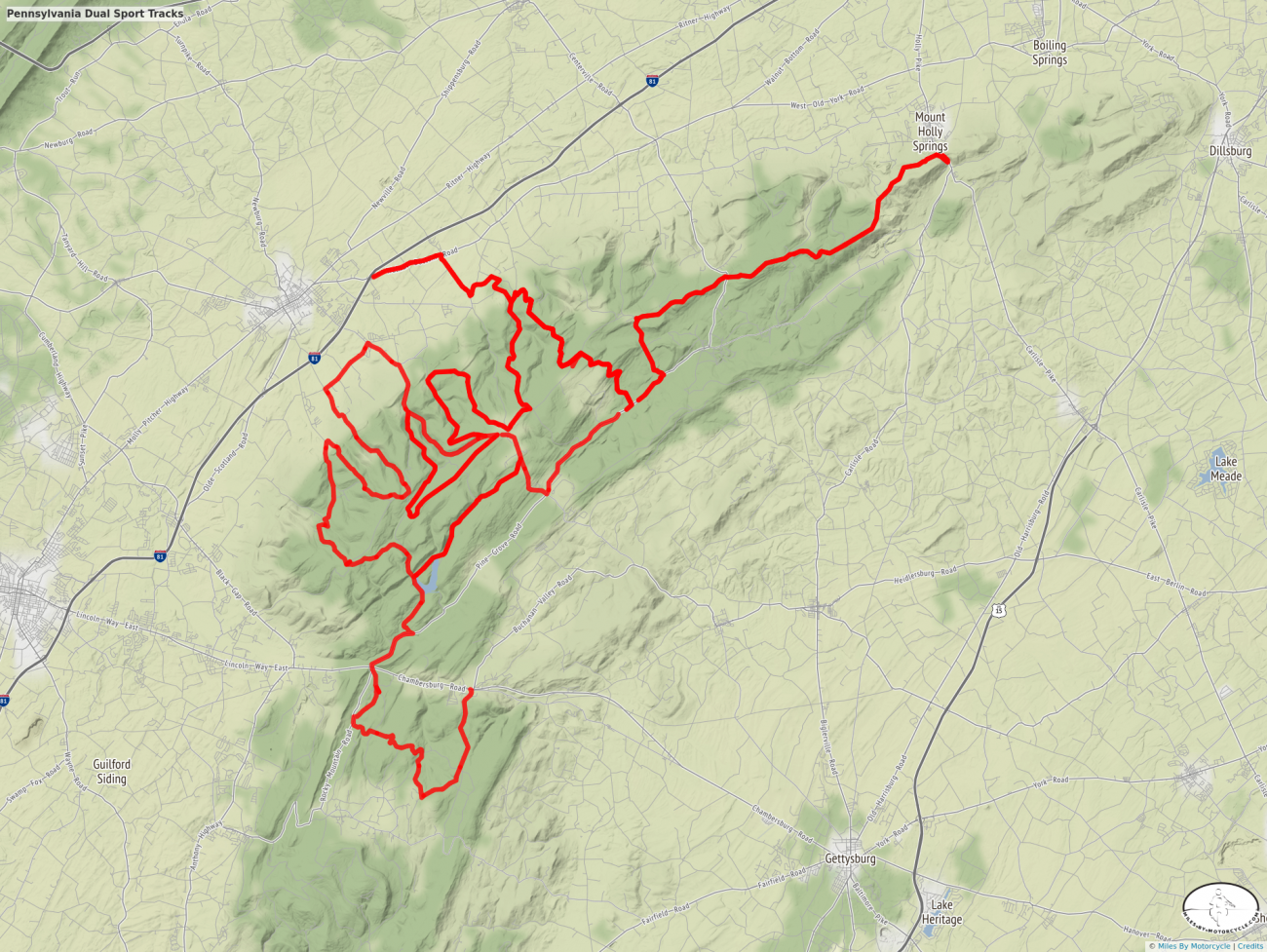 Pennsylvania Dual Sport Tracks