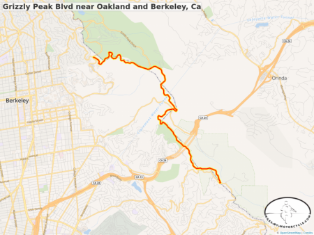 Grizzly Peak Blvd near Oakland and Berkeley, Ca