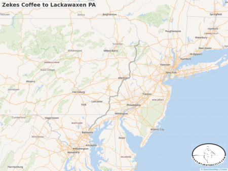 Zekes Coffee to Lackawaxen PA