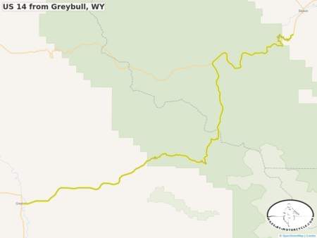 US 14 from Greybull, WY