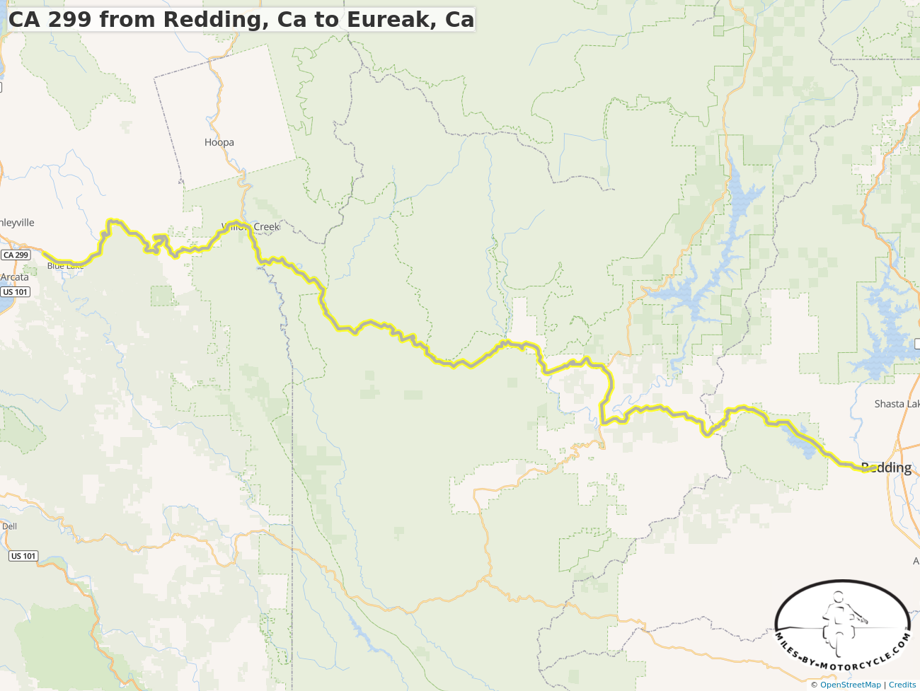 CA 299 from Redding, Ca to Eureak, Ca