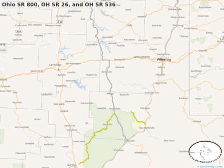 Ohio SR 800, OH SR 26, and OH SR 536