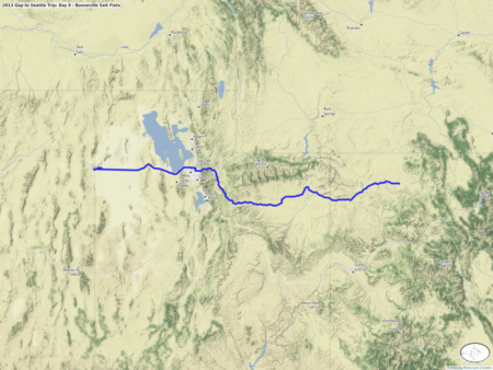 2013 Gap to Seattle Trip: Day 8 : Bonneville Salt Flats