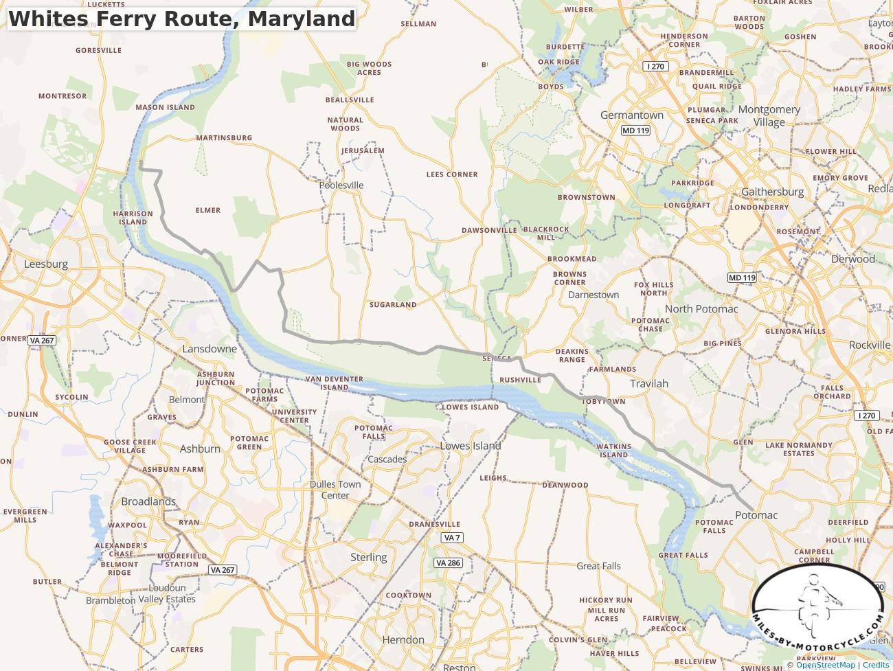 Whites Ferry Route, Maryland