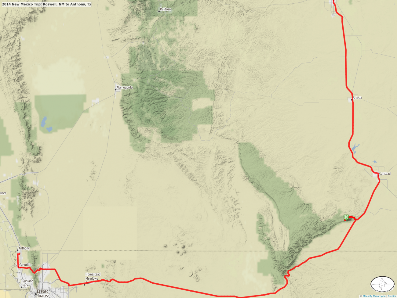 2014 New Mexico Trip: Roswell, NM to Anthony, Tx