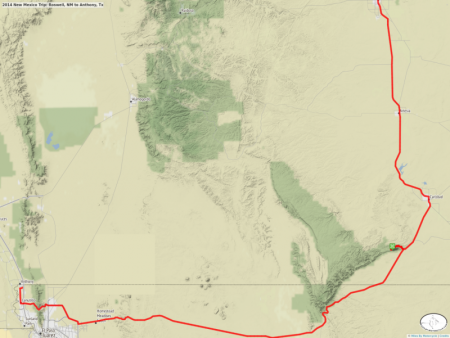 2014 New Mexico Trip: Roswell, NM to Anthony, Tx