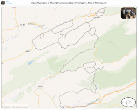 Virginia Mapping Day 3 - Mapping the area around Back of the Dragon