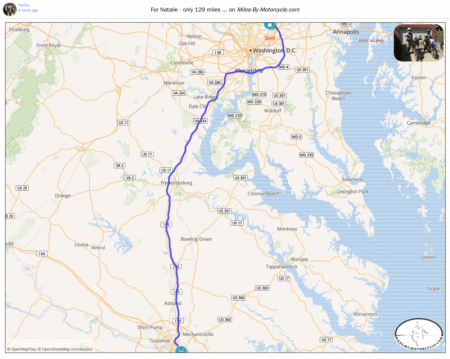 For Natalie - only 129 miles ...