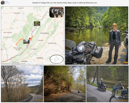 Tazewell to College Park via a few America Rides Maps roads