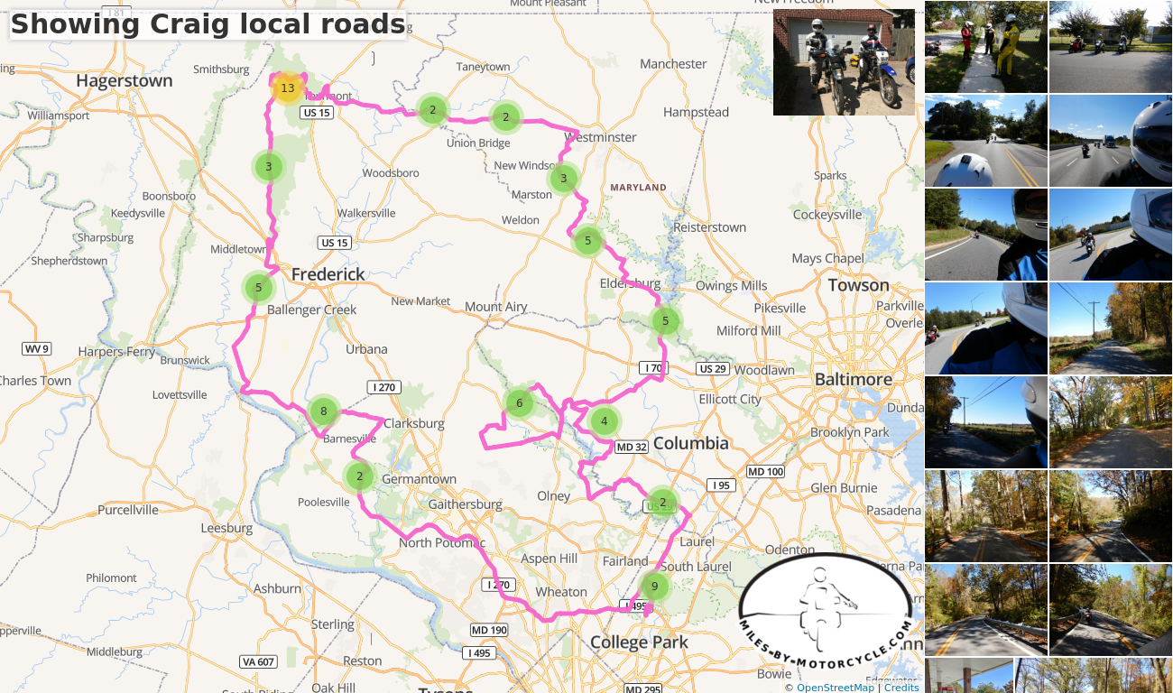 Showing Craig local roads