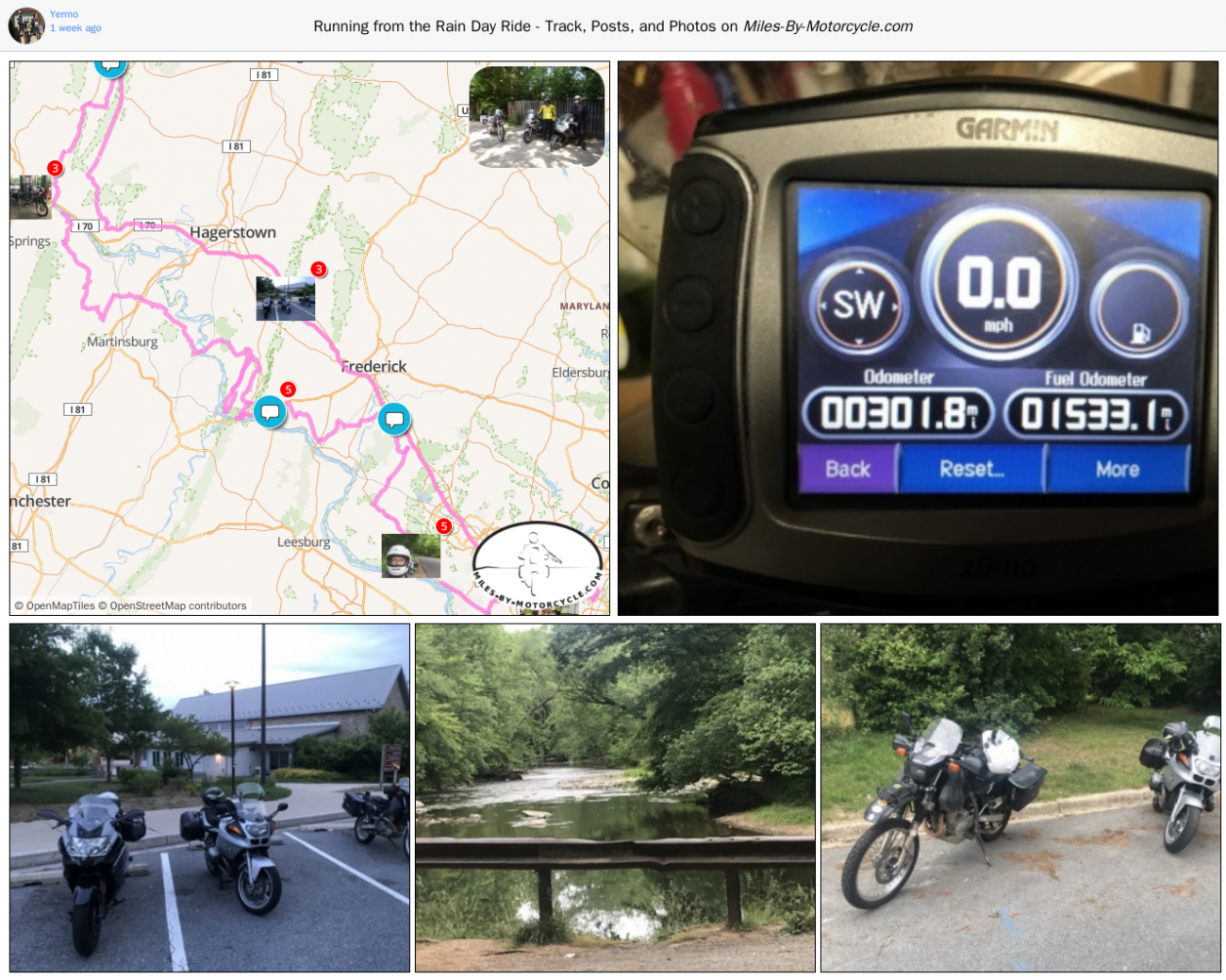 Running from the Rain Day Ride - Track, Posts, and Photos