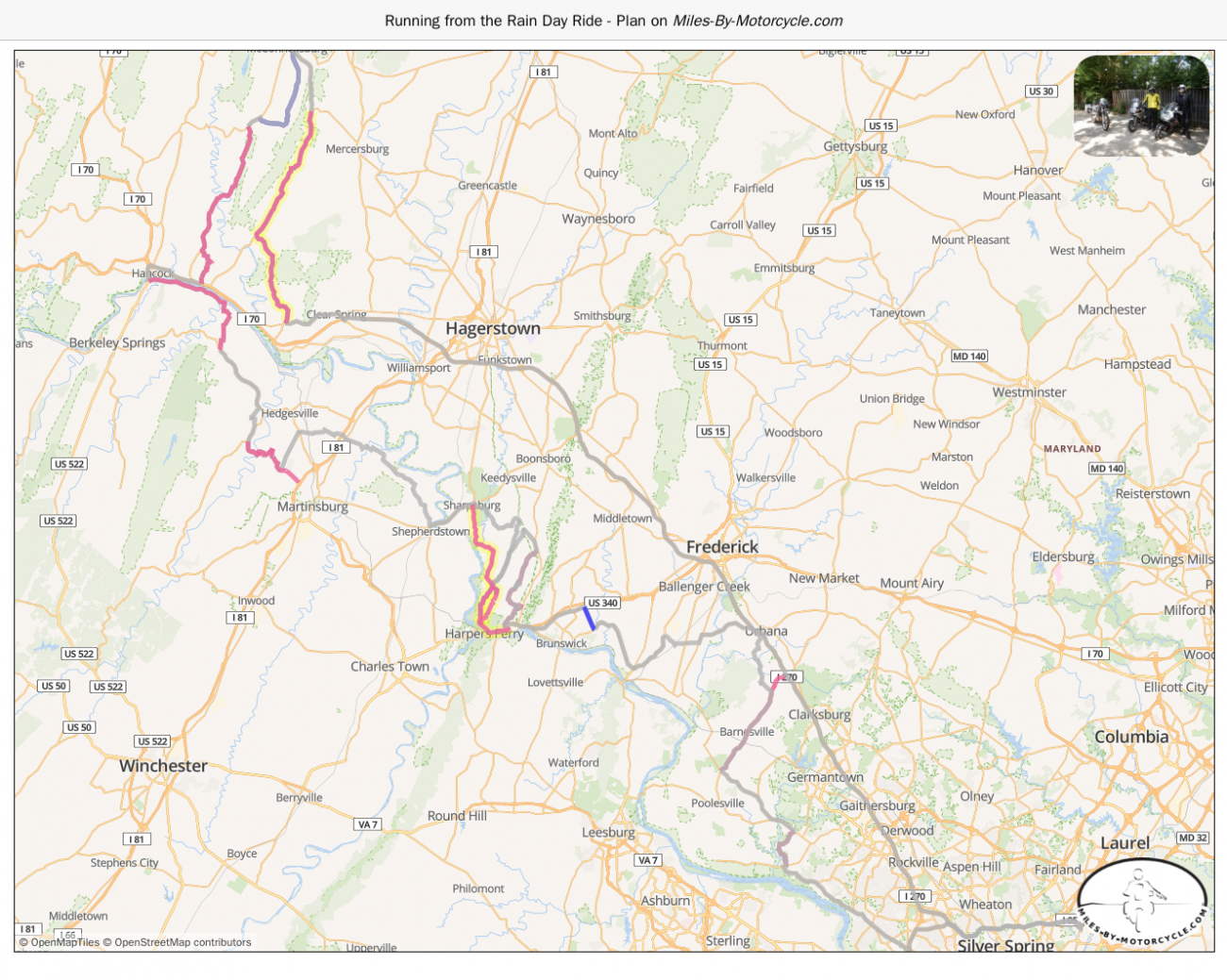 Running from the Rain Day Ride - Plan