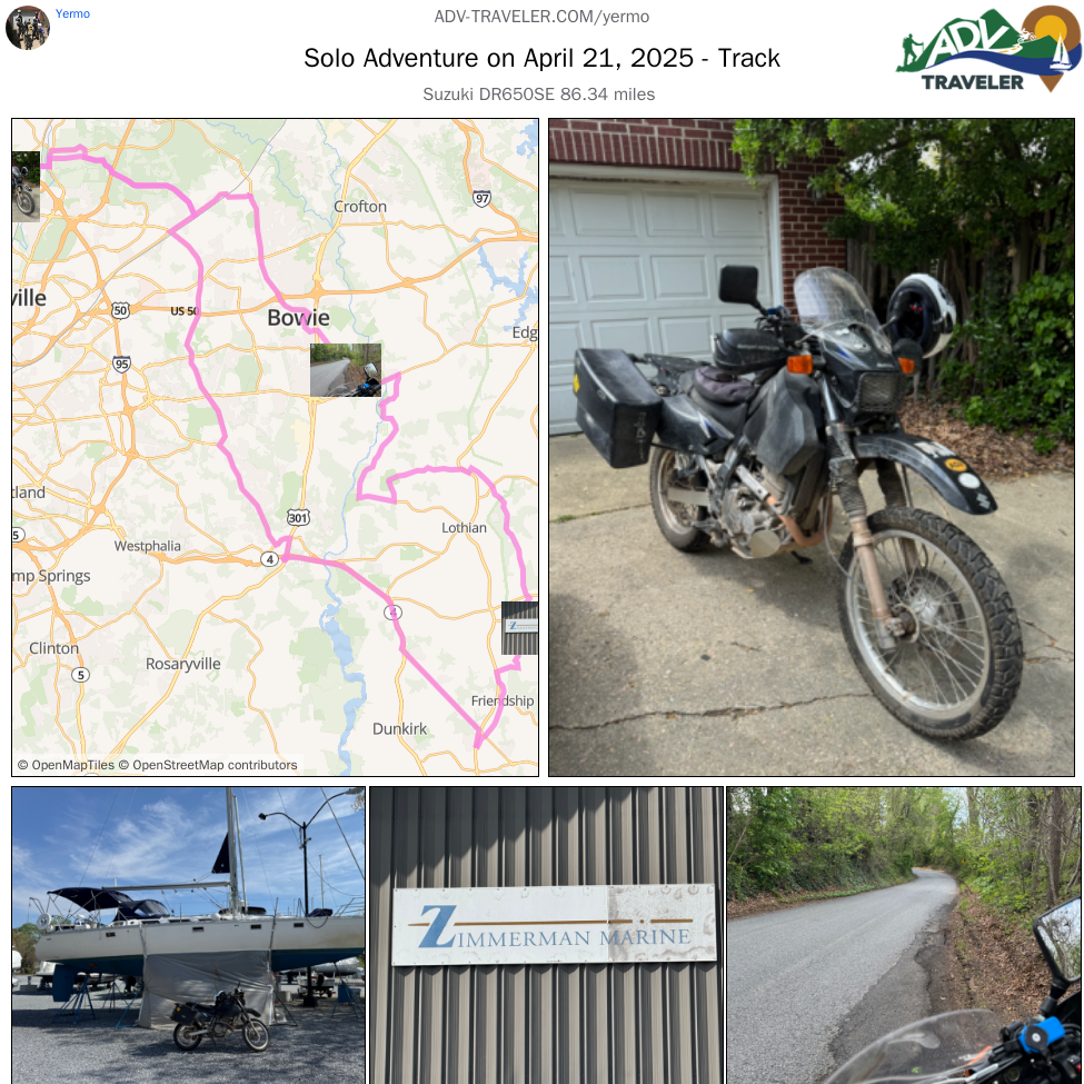 Solo Adventure on April 21, 2025 - Track