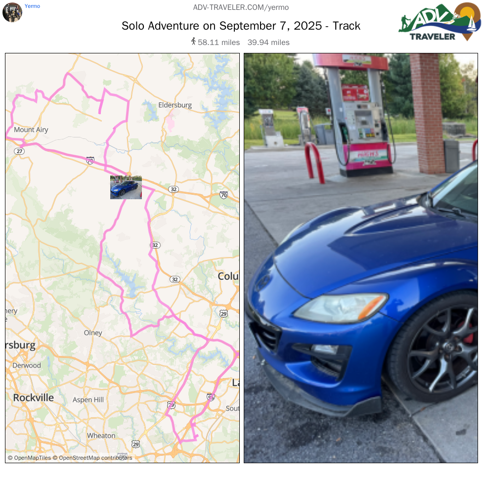 Solo Adventure on September 7, 2025 - Track