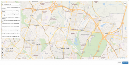 Map Search Example