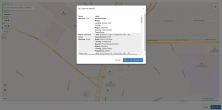 New Point of Interest Addresses