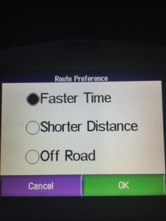 Garmin Zumo Navigation Options