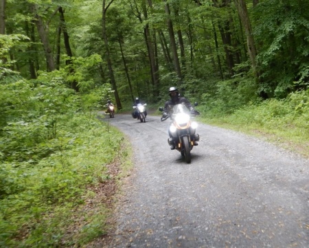 In the watershed on gravel.