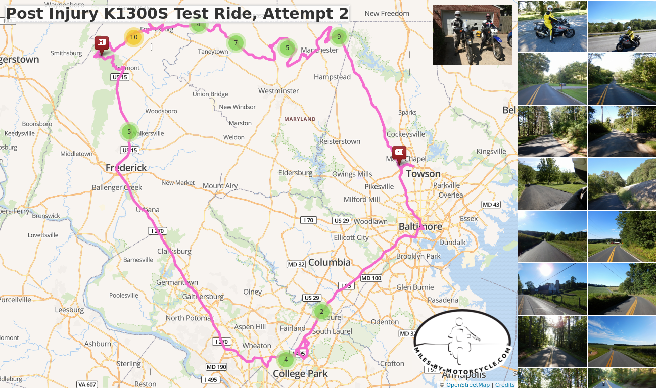 Post Injury K1300S Test Ride, Attempt 2