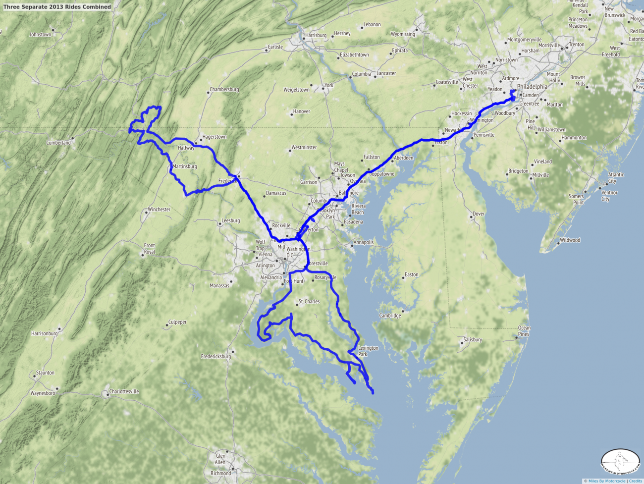 Three Separate 2013 Rides Combined